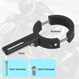 38-60mm Motorcycle Headlight Bracket, 2 Pieces Adjustable Motorcycle Light Holder, Universal Mounts for Motorcycle Headlight