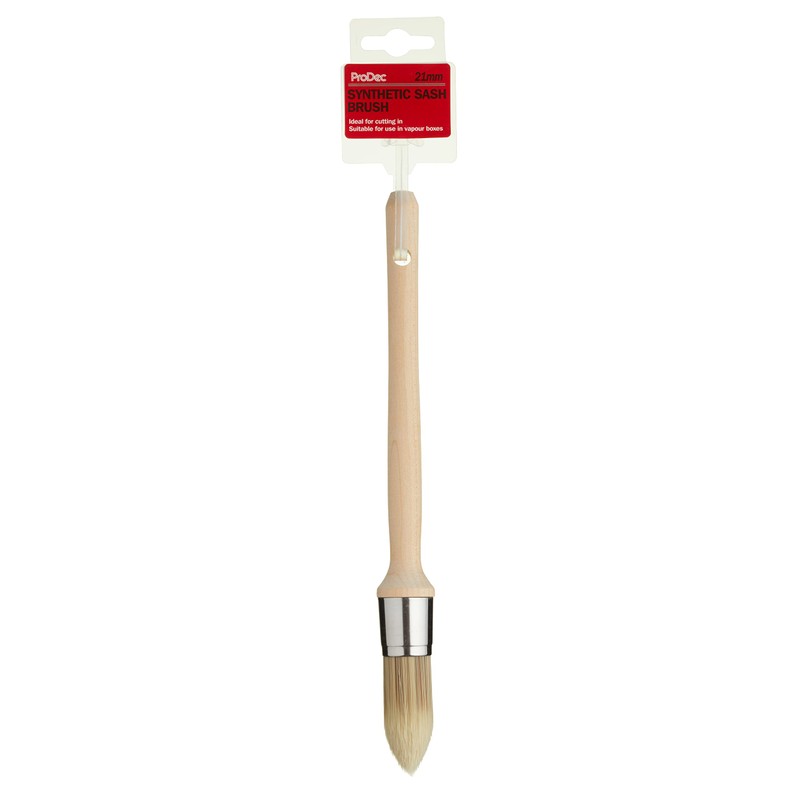 ProDec 21mm Trade Professional Pointed Synthetic Sash Brush Ideal for
