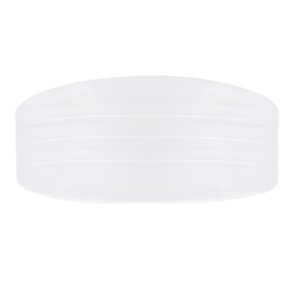 DonDon Men's triple pack with colour coordinated cummerbund bow tie breast pocket handkerchief perfect for special occassions - White