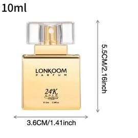 [US] LONKOOM 24K Gold&Pink EDP Perfume 100ML Vanilla Chocolate Long Lasting Perfume for Women Holiday Gift Sweet Fruity Notes  For Dating Daily Wear:_24k pink 10ML_10ml