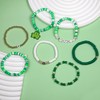 Pingyongchang St. Patricks Day Stackable Beaded Holiday Bracelets Set for