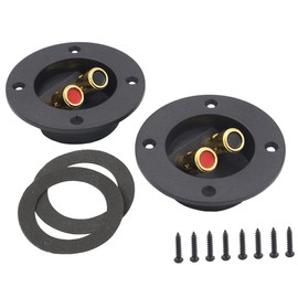 SHINEOFI 2pcs Speaker Wire Connector Gold Plated Binding Post Terminal Cup for Car Stereo Subwoofer Easy Installation and Material for Speaker Box Wiring