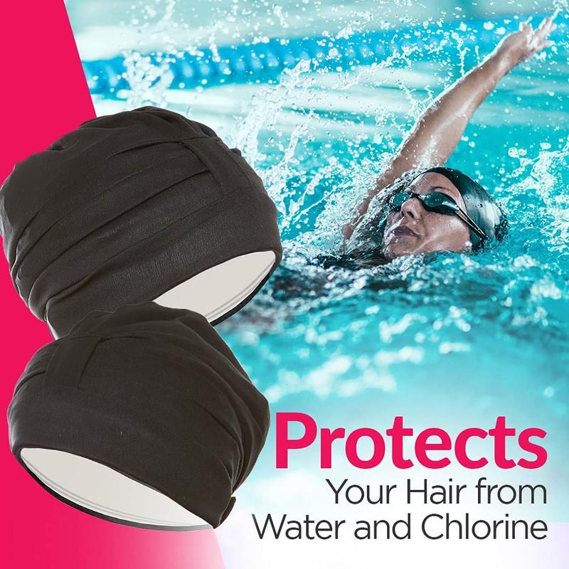 Beemo Swim Cap for Women - Polyester Latex Lined Swim