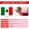 TSMD 2 Packs Mexico Mexican Flags Banner String Small Mini