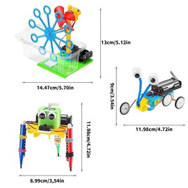 SKIKHN 3 Stück STEM Spielzeug Experimente, Elektronik Baukasten, Wissenschaft Experimente Kit, Elektro Baukasten, Bausatz Kinder Spielzeug Geschenke, für Spielzeug Geschenke ab 3-14 Jahre Jungen