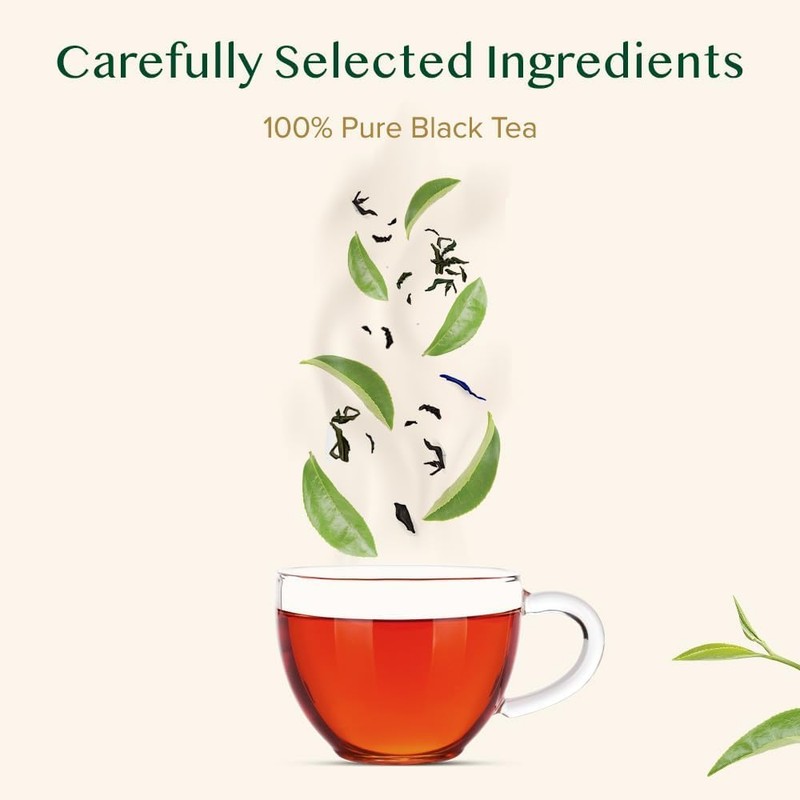 VAHDAM, Tè Darjeeling in foglia intera, 30 bustine piramidali. Primo