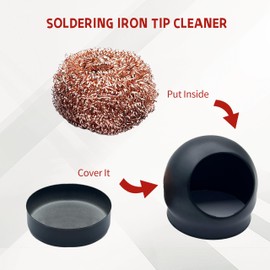 Soldering Iron Tip Cleaner, Solder Tip Cleaning Wire, with 4 Soft Coiled Brass Wire ball