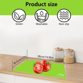 bssmmai Chopping Boards Cutting Mats Set of 6 Flexible Chopping Board Dishwasher Safe BPA Free Non-Slip Plastic Food Symbols Large 38 x 30.5 cm
