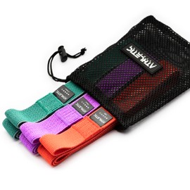 ATHLETIC AESTHETICS Premium Resistance Bands/Resistance Bands with Fabric [As Fitness Band and Fitness Bands Set + Bag and Video Course] Fitness Band e.g. as Pull-Up Aid for Men and Women