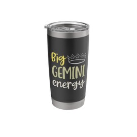 Big Gemini Energy Gemini Queen King Women June Birthday May Stainless Steel Insulated Tumbler