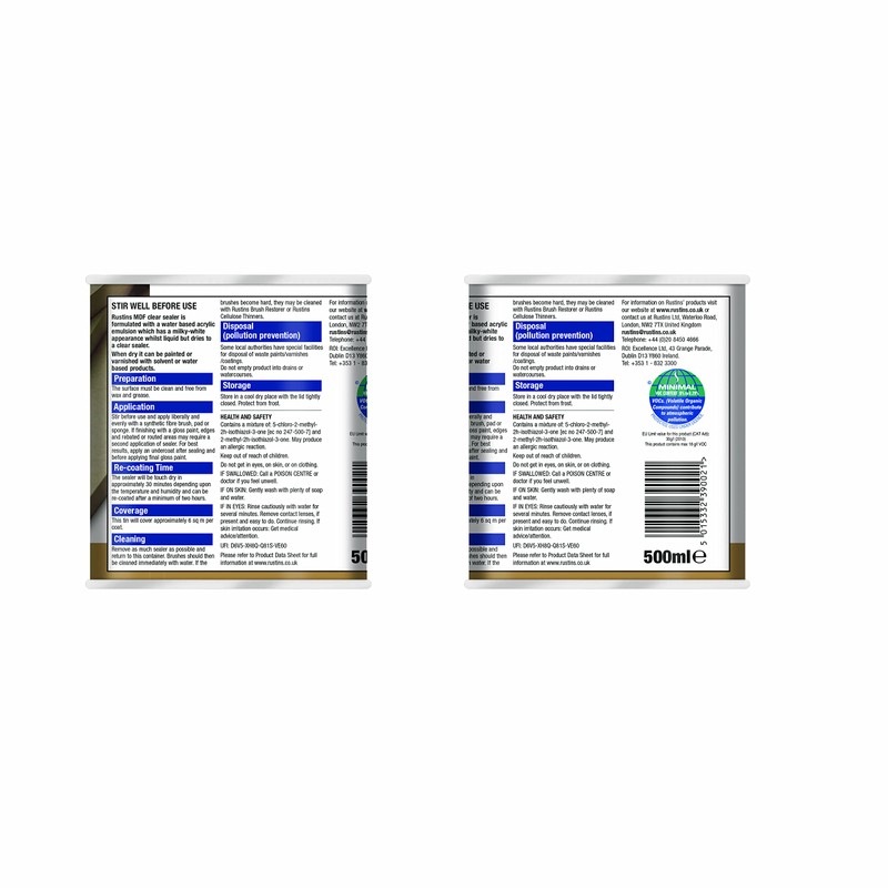 RUSTINS Quick Dry MDF Sealer - Professional Sealant for Rapid