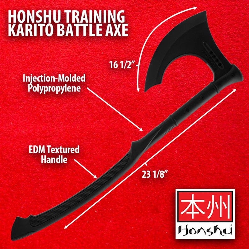Honshu Premium Polypropylene Training Karito Battle Axe Practice Weapon |