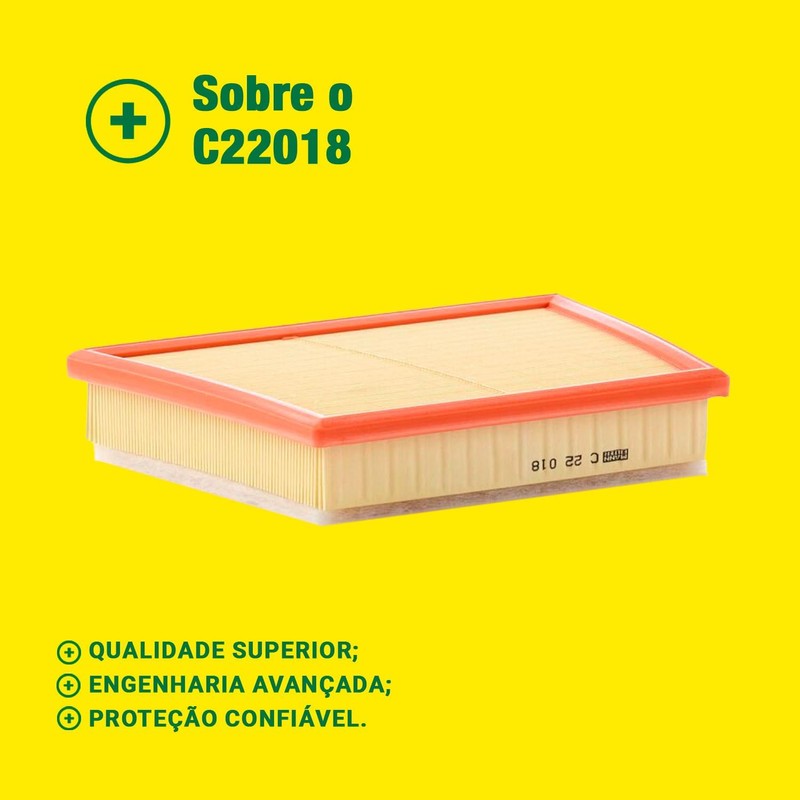 Mann Filter Filtro de Aire para Motor C 22 018,