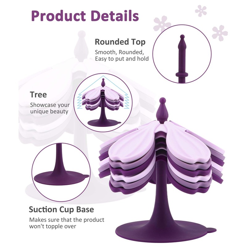 Mabnuby Silicone Trivet Mat - 6 Flower-Shaped Silicone mats +