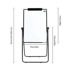 RustyVioum Stand WhiteBoard Magnetic, 40 X 28 Inch Magnetic Dry Erase Board Stand Adjustable Height, Double Sided Foldable Dry Erase Board Kit for Home Office Classroom