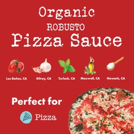 Bianco DiNapoli Organic Robusto Pizza Sauce – California Vine-Ripened Tomatoes – Made with Organic Garlic, Basil, Oregano & Extra Virgin Olive Oil – Ideal for Homemade Pizza – Canned Fresh – 8 Pack