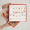 Christmas Necklace Stud Earrings Accessories Gift Set Handheld 25x25x2.5cm