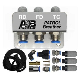 Universal 3 Port / 3 Point Diff Breather Kit Black for Nissan PATROL GU GQ Y61 Y62