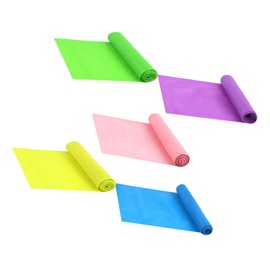 FRCOLOR 5pcs Resistance Bands High Strength Elastic Stretch Bands for Home Gym Yoga and Fitness Resistance Levels Colors for Versatile Workouts