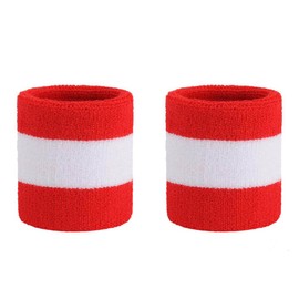 ONUPGO Wristband Sweatbands for Men and Women - Athletic Cotton Terry Cloth Wrist Bands Sport Sweat Band for Basketball, Tennis, Football, Baseball, Running, Gym (1 Pair)