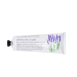 The Cottage Greenhouse Wild Lavender & Violet Handcreme, 4 oz., Hand Lotion for Women, Hand Cream for Dry Cracked Hands, Moisturizing Hand Cream, Shea Butter Lotion, Paraben Free and Vegan