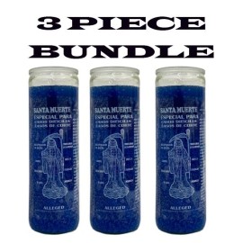 Handmade 3-Pack Santa Muerte Special Court Cases Candle And Overcoming Hardships