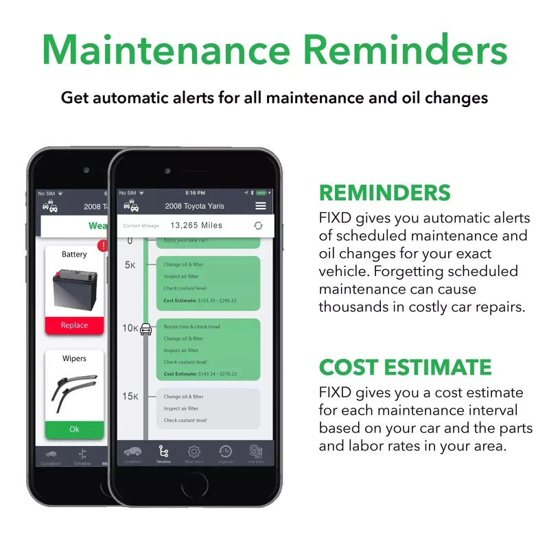 FIXD OBD-II ACTIVE CAR HEALTH MONITOR ENGINE CODE READER DIAGNOSTIC