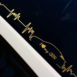 Finest Folia windscreen sticker, heartbeat sticker for car windscreen, vehicle decoration sticker for windscreen