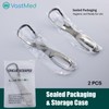 2PCs Medical Grade Tongue Scraper by Vastmed | Stainless Steel