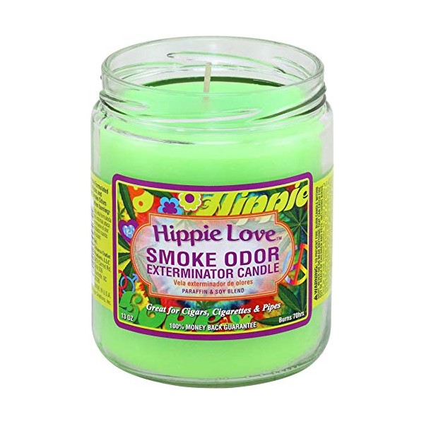 Smoke Odor Exterminator 13oz Jar Candle, Hippie Love, 13 oz, 13 Ounce