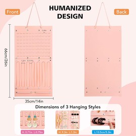 Hanging Hair Claw Clips Holder for Women,Pink Felt Hair Clips Storage Hanger,Headband Holder Organizer Hairs Bow Organizer For Girls,Wall Hanging Earring Holder Storage For Necklaces,Sunglasses