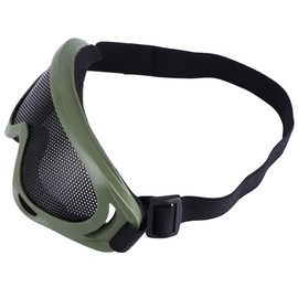 Goggles, X400 Tactics Mesh Goggles Steel Lenses Sunglass Airsoft Outdoor Paintball Eyewear (Green)