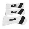 3PCS Golf Club Head Cover PU Leather Waterproof Protective Golf