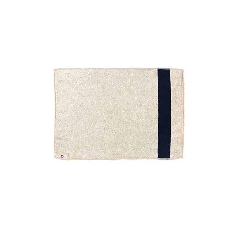Imabari Towel Certified Absorbent Quick-Drying Bath Mat "line" 100% Cotton,