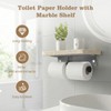 SAMAH Marble Double Toilet Paper Holder with Shelf, 304 Stainless