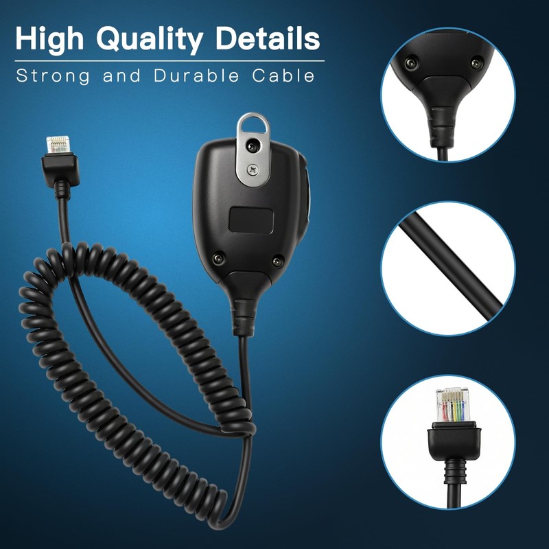 Akoree HM-152 Microphone RJ45 8-Pin Handheld Mic for ICOM IC-208H