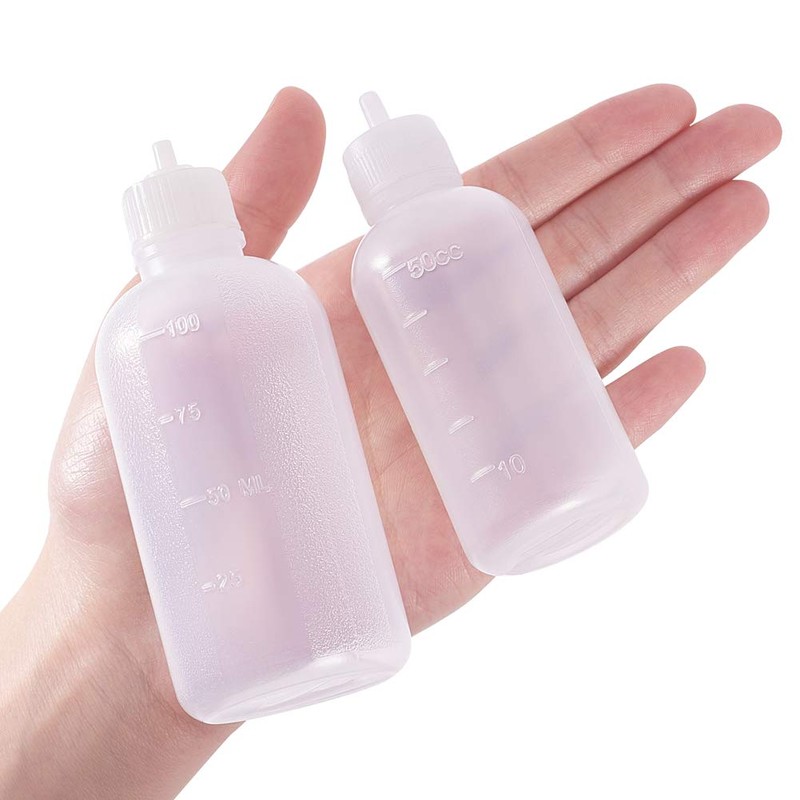 BENECREAT 8pcs 50/100ml Needle Tip Bottles Multi-Purpose Precision Applicator Bottle