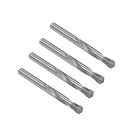 sourcing map Cemented Carbide Twist Drill Bits 8.5mm Metal Drill Cutter for Stainless Steel Copper Aluminum Zinc Alloy Iron 4 Pcs