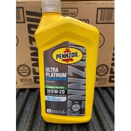 Pennzoil Ultra Platinum Full Synthetic 0W-20 Motor Oil 6 quarts/ case