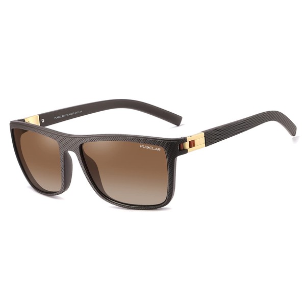 PUKCLAR Polarized Sunglasses for Men Lightweight TR90 Frame UV400 Protection