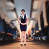SOUFORCE 1/18 Scale Scene Props Figure Stewardess with Blue Suit