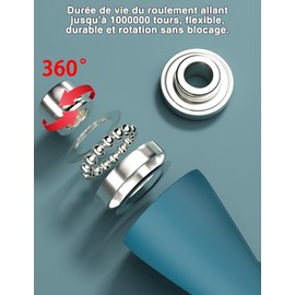 ZLXHDL Ropeless Skipping Rope, 360 Degree Skipping Rope Without Rope with Soft Handle and 70 g Fixed Ball, Skipping Rope Adult Fitness for Office, Bedroom, Living Room (Blue)