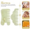 Healifty Jade Stone Massage Comb 2 Pieces - Guasha Scalp