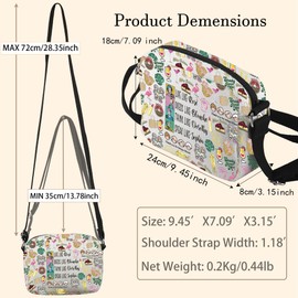 WCGXKO TV Show Inspired Crossbody Bag Golden Sister Gift Golden TV Show Gift Dorothy Sophia Blanche Rose Fans Merch (Live like Cro-s CA)