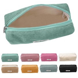 Electri-HQ Pencil Case, 8 Colours to Choose From, Pencil Case, Milky Grey for Girls, Teenagers, Pencil Case, Pencil Case, School Pencil Case for School, Office, Green, simplicity