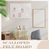 Mooliwe Scalloped Felt Bulletin Board 36 x 24 Inches Foldable