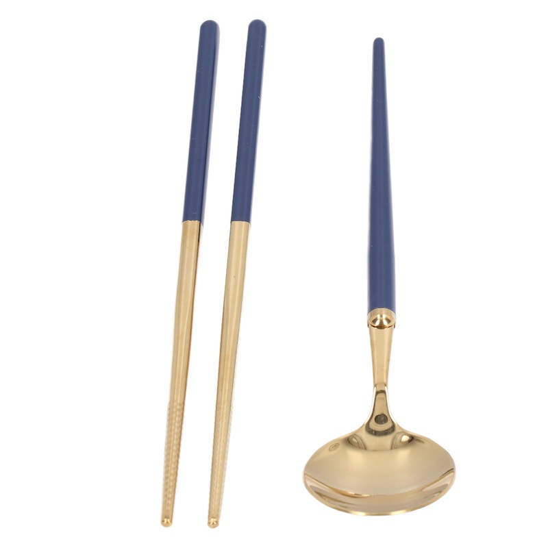 Stainless Steel Flatware Set Reusable Utensils Set Student Cutlery Storage