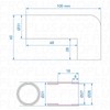 Multibros 90° Sewage Pipe Angle Uneven Diameter 28 mm -