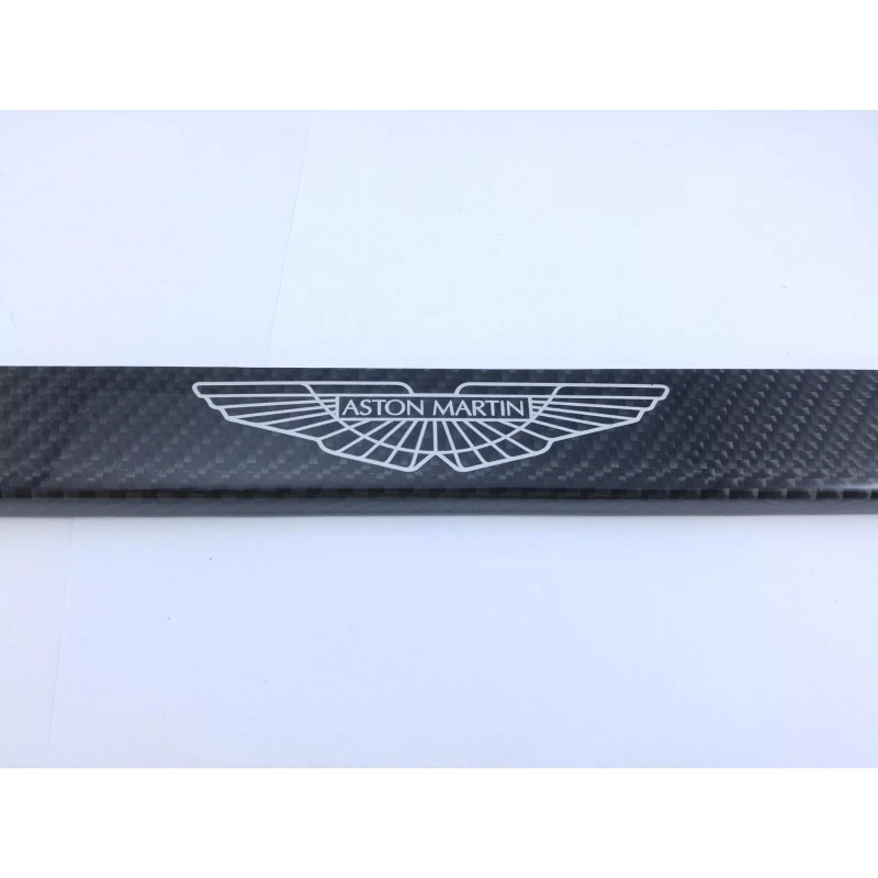 Exotic Carbon Fiber Aston Martin Silver Logo Carbon Fiber license