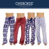 Cherokee Women's Soft Fleece Pajama Pants Sleepwear, Multicolor, Rumba red,